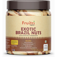 Fruitri Premium Brazilian Nuts 100g, Rich in Selenium and Magnesium, Handpicked Exotic Brazil nuts dry fruits, Jar pack