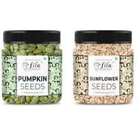LILA DRY FRUITS Sunflower & Pumpkin Seeds Combo 250 Gms Jar Each for Healthy heart, Restful sleep, Boosted energy and Weight management Immunity Booster Diet Food - All Premium |HEALTHY SNACKS