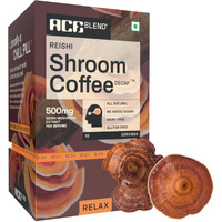 Ace Blend Reishi SHROOM COFFEE|45 serves|Decaf Mushroom Coffe|KSM 66 Ashwagandha|L-Theanine|MCT|Relax| 100% Arabica|Instant Black Coffee |Keto| Cold/Hot Brew|Box|315 gram
