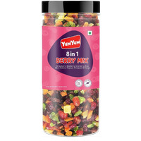 Yum Yum Berries Mix | 250g | 8-In-1 Healthly Snacks Contains Cranberry,Black Raisins,Strawberry & More (Pack of 1)