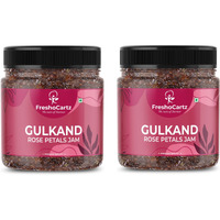 FreshoCartz Himalyan Gulkand | Rose Petal Jam | 100% Sun-Cooked Pure No Artificial Flavours | Digestive & Healthy Rose Gulkand - Jar Pack (400g (Pack of 2))