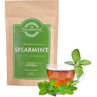 The Tea Heaven Pure,Natural Loose Leaf Spearmint Iced Cold Tea|Instant Refreshing|Relief For Pcos & Acne,With Antioxidants|Organic,Vegan & Caffeine-Free|Cocktails,Mocktail & Syrups|50 Gms (Pack Of 1)