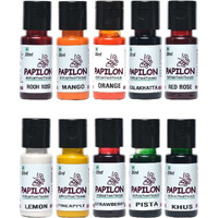 PAPILON Set of 10 Flavouring Emulsions 20ml x 10 Bottles Mixed Fruit Liquid Food Essence (20 ml)