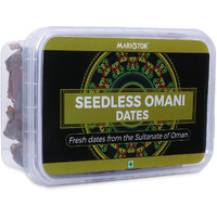 MARKSTOR Seedless Omani Dates (Khajoor/Khajur) -300 Grams - Premium Selection - No Cholesterol No Added Sugar Dates Dry Fruits, fresh
