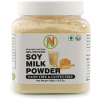 NatureVit SOYA Milk Powder, 300g [Plant-Based/Vegan Milk Alternative, Non-GMO & 49% Protein & Sugar Free]
