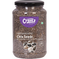 Cravez Raw Chia Seeds - 500gm | Seeds for For Weight Loss & Eating | Healthy Snacks For Immunity Booster, Rich in Fiber, Protein & Omega 3
