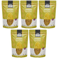 WONDERLAND FOODS (DEVICE) Plain Seedless Green Raisin (Kishmish) Dried Grapes 2.5Kg (500g X 5) Pouch | Nutritious | Rich in Iron & Vitamin B | Healthy Sweet Treats