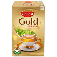 VIKRAM Gold Special Mix Tea | Blended With 5 Unique Types Of Leaves From Upper Assam And Enriched With Orthodox Tea Leaves | Rich & Aromatic Chai | Balck Tea - 500 Gram