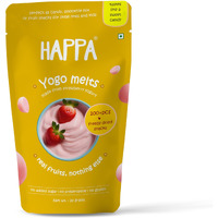 Happa Strawberry Yogo Melts | Real Fruit and Real yogurt snacks | Probiotics - Immunity Booster | Protien and Calcium |Safe for ages 8 months onwards | Easy to Carry | Great Taste | 100 units
