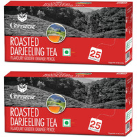 GOODRICKE Roasted Darjeeling Tea Bags - 25 Tea Bags, (Pack Of 2) | 100% Pure & Natural Long Leaf | Flavoury Golden Orange Pekoe | Black Tea, 90 Gram