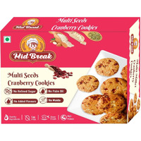 Midbreak Millet Biscuits - Multi Seeds Cranberry Oats Cookies - Gluten-Free, No Refined Sugar, Made with Sorghum, Almond, and Oats Flour - Healthy, Nutritious, and Delicious | Pack of 1 | 200g