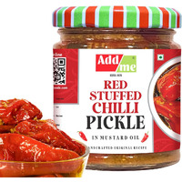 Add Me Red Stuffed Chilli Pickle 200gm | bharwa lal mirch achar | Homemade lal mirchi ka achar with Banarasi Masala in Glass jar