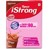 Manna Istrong, Chocolate Powder. Clinically Proven To Tackle Anemia. Iron Supplement. 200 Gram (Pack Of 1)