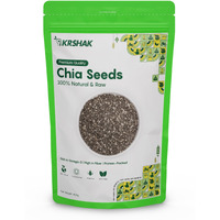 KRSHAK Chia Seeds for Weight Loss 400g, 100% Natural & Raw Seeds for Eating | Rich in Omega-3, Protein, Fibre & Calcium