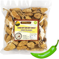 Ikkiyam Curd Dip Sun Dry Chilly | MorMilagai Vathal | Premium & Organic Chillis | Dahi Mirchi | South Indian Thayyir Chilli | Pure & Natural Spicy Chillys | Deliciously Meals | Pack of 1 | 100 Gram.