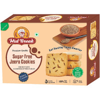 MidBreak Sugar Free Jeera Biscuits - High Fiber, Gut-Friendly, Low Glycemic Index Biscuits Tasty Snack Healthy Pack of 4