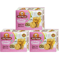 Mid Break - Sugar Free Multigrain Cookies | Multigrain Biscuits | Sugar Free Multigrain Biscuits | Premium Handmade Cookies | 300 Gm x 3 | Pack of 3