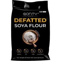 Qonty Defatted Soya Flour | 52% Protein, 1.5% Fat | Lab Tested | 8 gm Protein Per Roti | No Preservatives | Gluten Free | Rich in Micro Nutrients (1.75 kg)