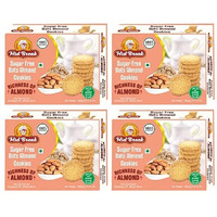 Midbreak - Sugar Free Oats Almonds Cookies | Sugar Free Oats Almonds Biscuits | Sugar Free Almond Cookies | Premium Handmade Cookies | 300 gms each | Pack of 4