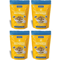 Keeros Multigrain Healthy & Diabetic Friendly Roasted Snacks | Low GI, Crispy, Tasty & Lightly Salted Mix of Pearl Millets & 5 supergrains | Diet Namkeen & Snacks for Weight Loss | Pack of 4x400g