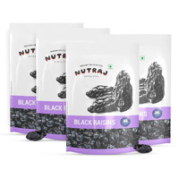 Nutraj Raisin (Kishmish) (Black Raisin, Pack Of 4 (200 Gram X 4)), Fresh