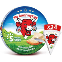 The Laughing Cow Creamy Cheese Triangles | 5 Essential Vitamins, Mineral & Protein | Goodness of Cows milk | 24 Creamy Cheese Triangles | Pack of 3