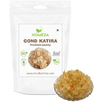 Homeda Gond Katira Pure Organic 100 gm, Almond Gum Badam Pisin Organic, Edible Gum Gond Katira 100gm, Tragacanth gum, Katora Gum Crystals Badam Gondh for Summer, Badam Banka, White Almonds (100 grams)