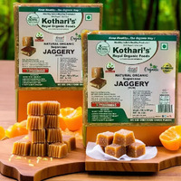Kotharis Royal Organic Square Jaggery Pack Of 2 1980 GM Sugarcane Jaggery Block/Gud/Gur/Gud Bhelli/Vellam/Sharkara Bellam/Nattu/Jaggey/Pure/Natural/No Preserveti