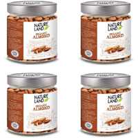 Natureland Organics Almonds 250 gm (Pack of 4) - 1 Kg Offer Pack