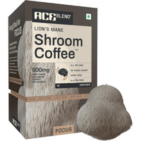 Ace Blend Lions Mane SHROOM COFFEE | 90 serves | Mushroom Coffee | KSM 66 Ashwagandha | L-Theanine | MCT | Focus | Memory | 100% Arabica | Instant Black Coffee | Keto | Cold/Hot Brew
