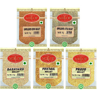 Miltop Millets Natural Grains Combo Pack of 5 (Foxtail 1 kg, Kodo 1 kg, Proso 1 kg, Little 1 kg, Barnyard 1 kg)