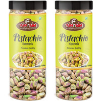 YUM YUM Premium Unsalted Pistachio Kernels 300g (Pack of 2-150 Jar Each) | Super Crunchy & Delicious |Plain Pista | Gluten Free | 100% Natural Dry Fruits | Healthy Evening Snack