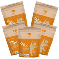 Nourish You Organic Premium White Quinoa 2.5 Kg | Healthy Food | Gluten-Free | Saponin Free | High Protein & Fiber | Diet Food for Weight Loss | USDA Certified Grain|100% Wholegrain Cereal | 500g x 5