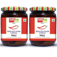 Add Me Red Stuffed Chilli Pickle 1 kg bharwan lal mirch ka achar 500gm + 500gm laal mirchi ka Pickles Homemade Recipe Glass Jar