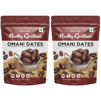 NUTTY GRITTIES Premium Dates - Omani - 500Gram (Pack of 2), Fresh