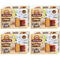 Mid Break - Cake Rusk | Extra Soft | Cake Rusk | 100% Eggless | Premium Handmade Cake Rusks | 300 Gm x 4 | Pack of 4