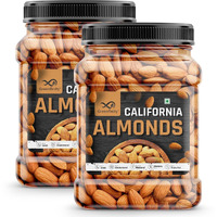 GreenFinity Natural Premium Californian Almonds 1 Kg Value Pack Pouch Nutrient-Rich Snack for Healthy Living and Culinary Delights Helps in Weight Management & Bone Health