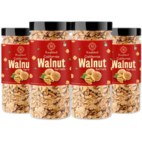 Raghbat Premium Walnuts Kernel - 1kg I Akhrot Giri | Dry fruit | Healthy snacks | Nuts | Ready to eat | Vegan | Gluten free I Pack Of 4-250g Each