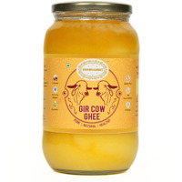 SWARNAMRIT Organic A2 Bilona Gir Cow Ghee | 1 Litre | Traditional Bilona Method | Cultured | | Immunity Booster | Pure | Natural | Healthy | Fresh | Lactose and gluten free | Glass Bottle