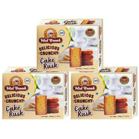Mid Break - Cake Rusk | Extra Soft | Cake Rusk | 100% Eggless | Premium Handmade Cake Rusks | 300 Gm x 3 | Pack of 3