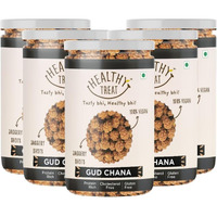 Healthy Treat Gur Chana 1kg | Jaggery Coated Chana | Gud Chana | Roasted Chickpeas with Natural Jaggery | Immunity Booster | Delicious and Healthy Gur Chana Snacks