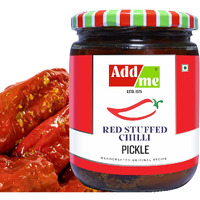 Add me Red Stuffed Chilli Pickle 500gm | bharwa lal mirch achar in mustard oil| homemade lal mirchi ka achar with banarasi masala in glass jar