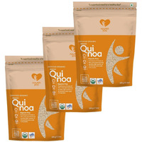 Nourish You Organic Premium White Quinoa 1.5 Kg | Healthy Food | Gluten-Free | Saponin Free | High Protein & Fiber | Diet Food for Weight Loss | USDA Certified Grain|100% Wholegrain Cereal | 500g x 3