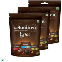 Schmitten Home Bites Assorted Dark And Milk Chocolates Minis - Pack Of 3, 140G Pouch Each, Premium Selection, 420 grams