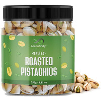 GreenFinity Whole Roasted Salted Pistachios [Pista King] [Jar Pack] - 250g