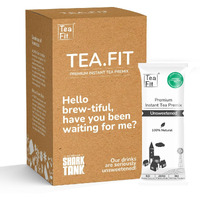 TeaFit Premium Zero Sugar Instant Cardamom Tea Pack of 50 Sachets (700gm) | Cardamom Tea Premix | Diabetic Friendly | Instant Milk Tea Premix | Ready to Drink | Instant Tea Premix | Tea Powder