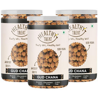 Healthy Treat Gur Chana 600gm | Jaggery Coated Chana | Gud Chana | Roasted Chickpeas with Natural Jaggery | Immunity Booster | Delicious and Healthy Gur Chana Snacks | Perfect for Snacking Anytime