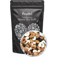 Fruitri Panchmeva Mixed Dry Fruits 200g -, Healthy Trail Mix dry fruits combo pack contains Almond, Cashew, Dates, Green and Black Raisins, Superfood Nuts and dry fruits