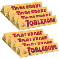 Toblerone Of Switzerland Milk Chocolate With Honey & Almond Nougat-8 Pack Pouch, 8 X 100 Gram