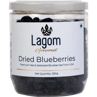 Lagom Gourmet Dried Blueberry 250g | Gluten Free | Vegan | Plant Based | Non GMO | Blueberry Dry Fruit
